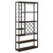 Freestanding Wine Rack Cabinet 27 Bottle Holder with Glass Rack 6 Tier Shelves Rustic Brown Black